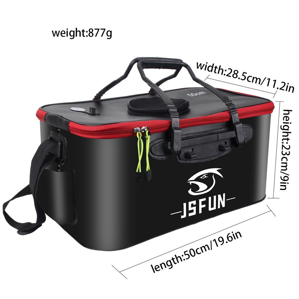 Fishing Bucket, Foldable Fish Bucket,Live Fish Container Multi-Functional Live Fish Bait Bucket,Outdoor Camping EVA Fishing Bag