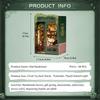 DIY Book Nook Kit Miniature Wooden Dollhouse with Lights Bookshelf Insert 3D Puzzle Model Owl Bookstore Gifts