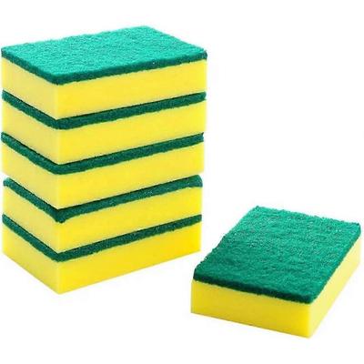 Grote Heavy Duty Schuursponzen - Dubbelzijdige Afwas- en Schoonmaakspons - Absorberend, Krasbestendig, Herbruikbaar - 6 Stuks