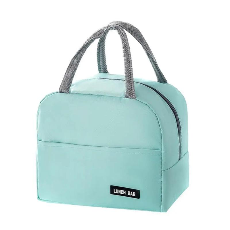 New Portable Lunch Box Bag Solid Color Thickened Thermal Insulation Bag Suitable For Students Office Workers & Other Occasions
