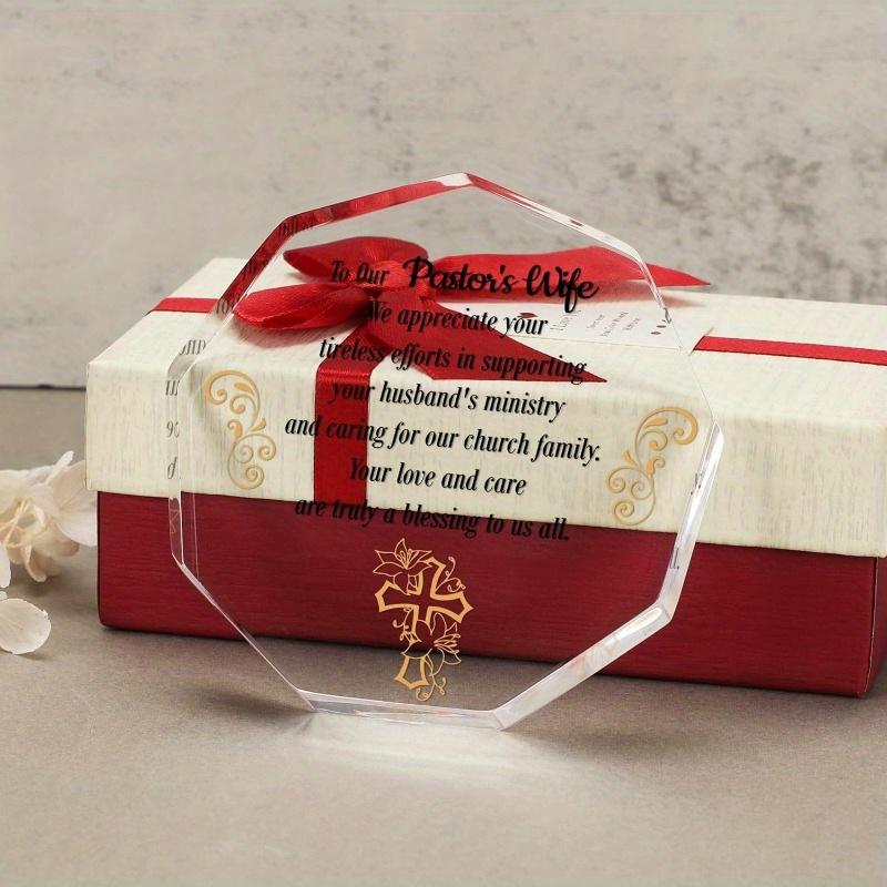 Pastor's Wife Appreciation Plaque - Elegant Acrylic Gift for Pastor Appreciation Day