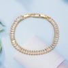 Personalized Colorful Zircon Diamond Claw Chain Bracelet Adorned with Colorful Rice Beads Zircon Bracelet