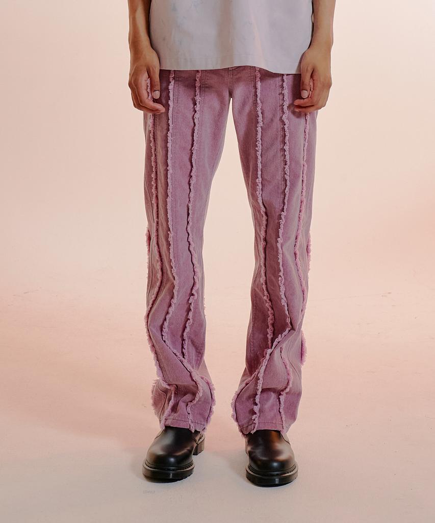 Fake Chemical Club Pink Raw Edge Divine Denim Jeans