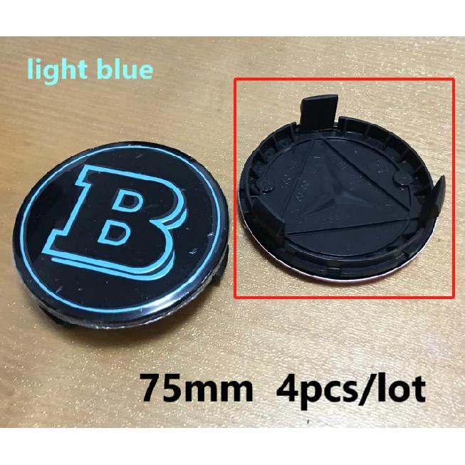 3 Types of Bases 75mm Wheel Hub Center Cap for BRABUS W203 W204 W205 W206 W117 W124 W212 W166 W176 W177 GLA GLC CLA CLS Hubcap