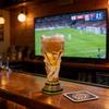 Trophy Shaped Beer Mug, Glass Thick Glass Body Sturdy Soccer Water Cup For Dads, Boyfriends, Soccer Enthusiasts For Hold Craft Beer, Ice Water, Juice