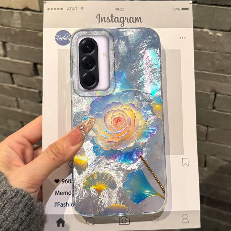 

Роскошные цветы бамбук женский чехол для Samsung Galaxy A56 A16 A17 A26 A36 A06 A07 A55 A35 A25 A54 S24 S25 Ultra S22 S23 FE чехол Samsung A16 белый