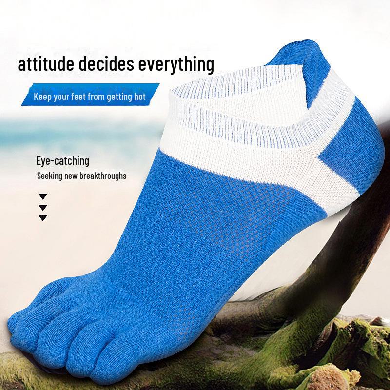 Men's Breathable Five-Toe Cotton Ankle Socks
