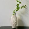 Modern Vase, White Minimalist Small Flower Holders for Pampas Grass Decor, Coffee Table & Shelf Decor, Abstract Vases for Flower Bouquet, Trendy Home