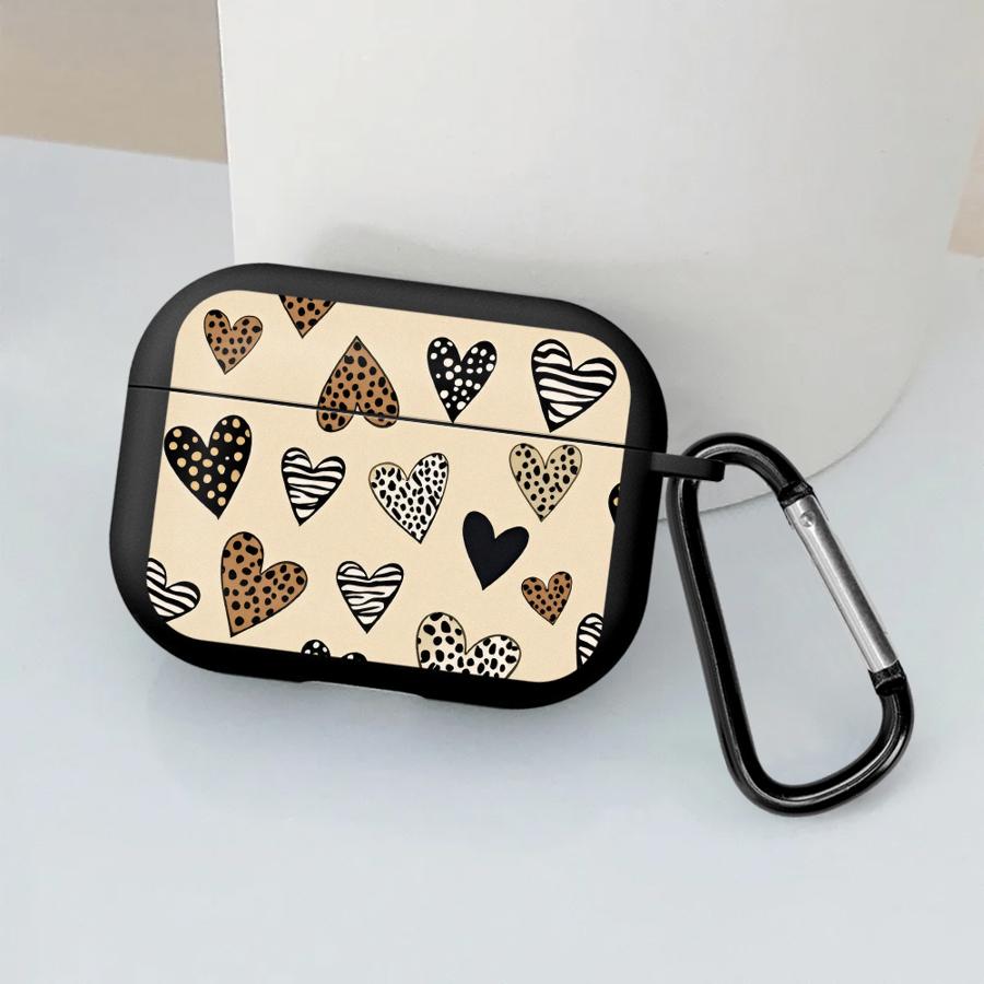 Earphone Cover Case For Airpods 4 2 1 Pro2 3 Pro Pro3 Leopard Heart Love Cases