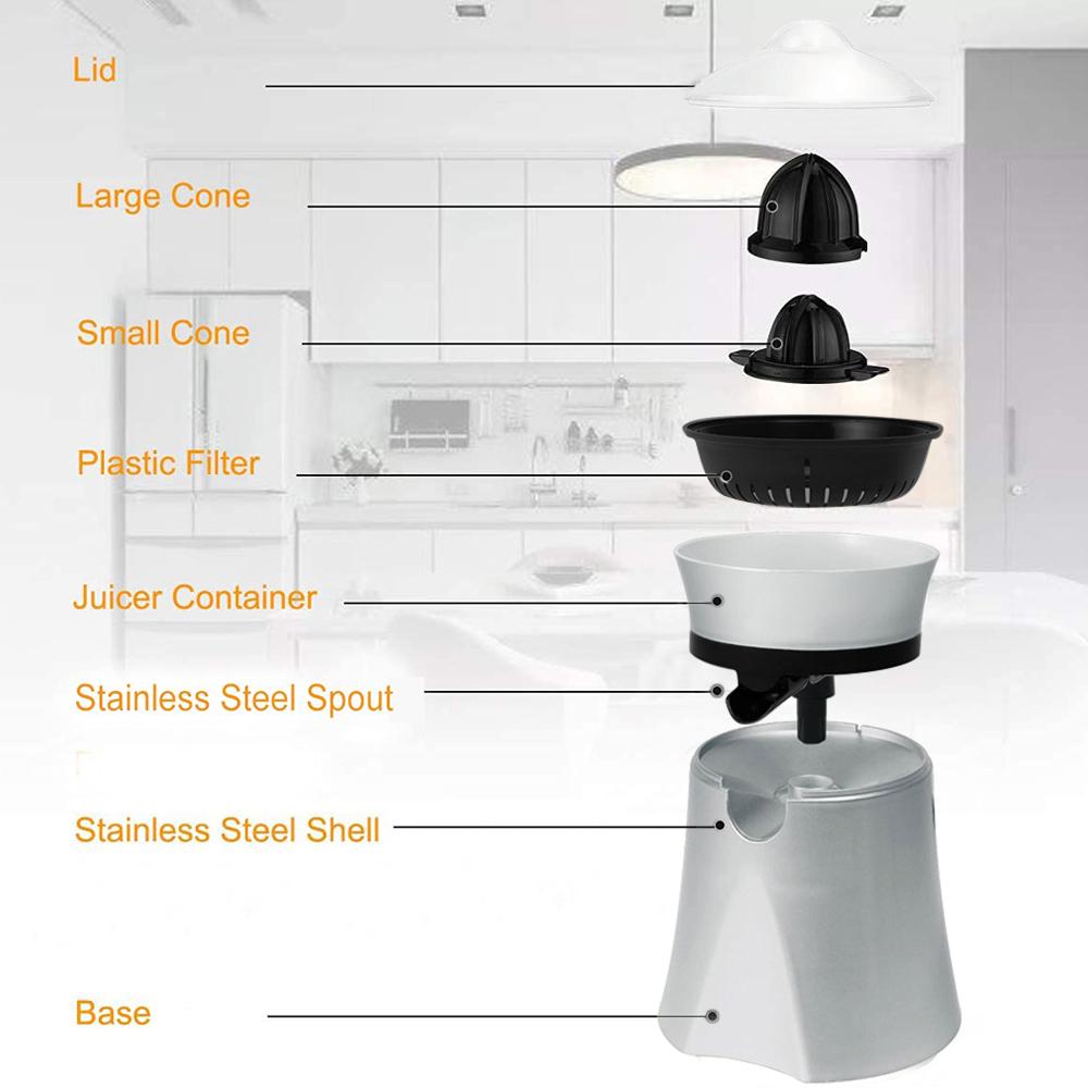 Automatic Electric Orange Juicer Lemon Squeezer Citrus Extractor Hands Free Fresh Fruit  Juice Maker Lime Juicer Machine   10361