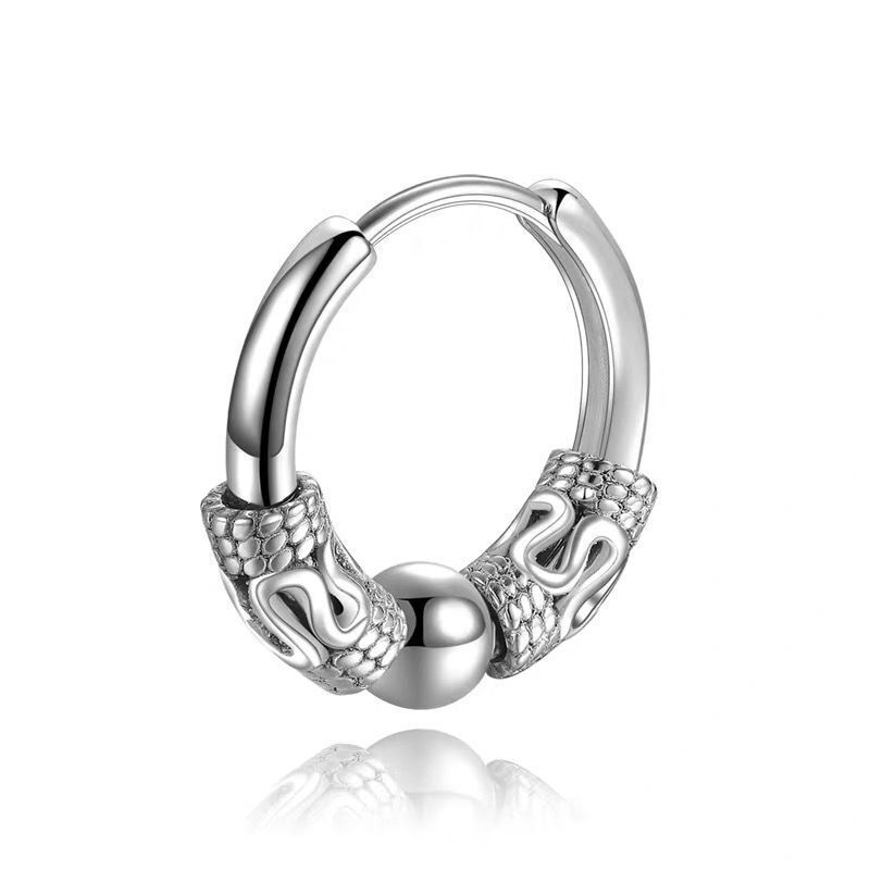 Klassische Herren Edelstahl Creolen für Damen Hip Hop Ohrring für Herren Jungenohrringe Punk Gothic Ohrstecker Schmuck Party Geschenk