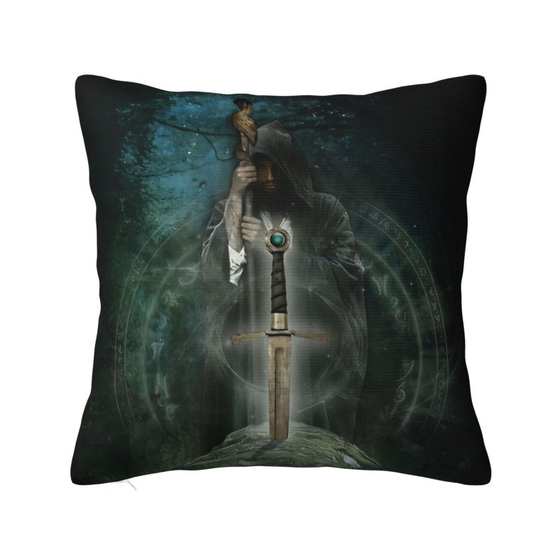 Custom Disney The Sword In The Stone Animated Movies Luxury Throw Pillow Cover Living Room Decoration Cushions for Sofa 12x12Inch