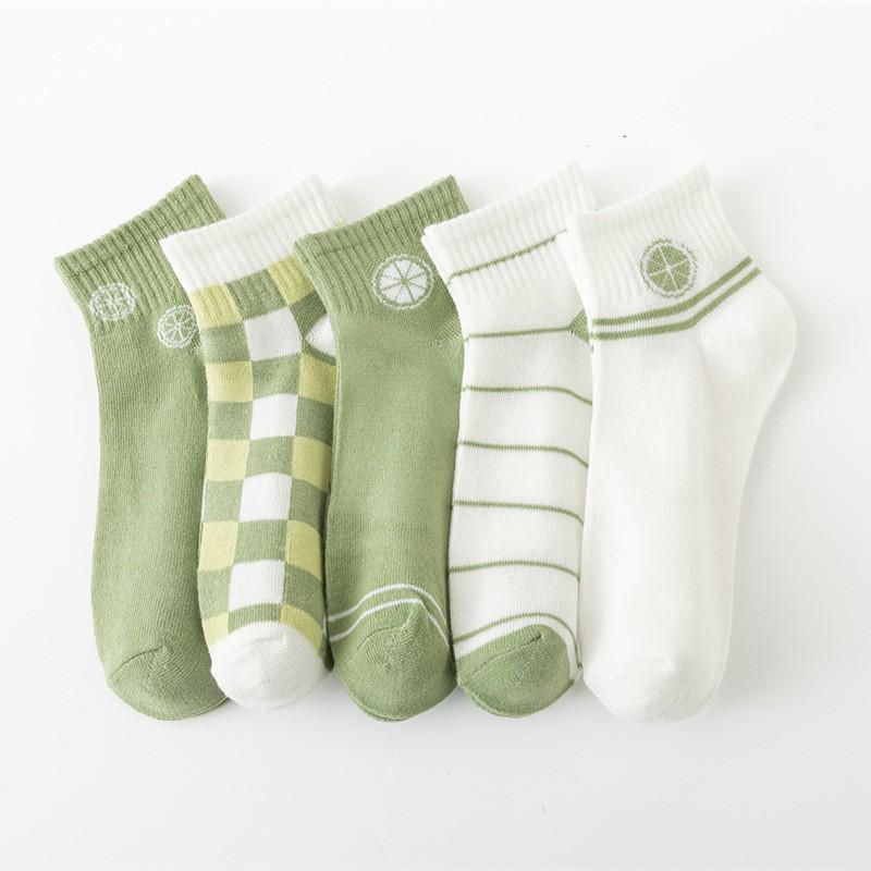 Womens Cotton Blend Ankle Socks With Cow Print Breathable Casual Daily Wear Thin Invisible Boat Fall Winter