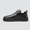 Handmade Men’s Winter Sneakers – Black Leather Upper, Wool Lining & Insole, TPU Sole – Warm Casual Shoes