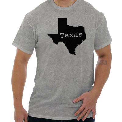 Texas Map Shape Vacation TX Pride Gym Gift Womens or Mens Crewneck T Shirt Tee