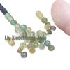 Yanyuan Agate Barrel Beads: Yellow-Green Chalcedony Jade Spacer Ornaments