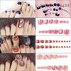 Transparent Ice Rhinestone Toe Nail Patches - Fresh Black Tea Style, Simple and Removable for a Chic Manicure