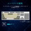 Mechanical Keyboard 61 Keys Gaming Keyboard with Blue Axis Yellow LED Backlight Small Compact Keyboard USB Wired English Layout Compatible with Gaming