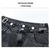 Women's High-Waist Denim Slit Midi Skirt, Slimming Elastic, No Lining - Spring/Summer Fashion
