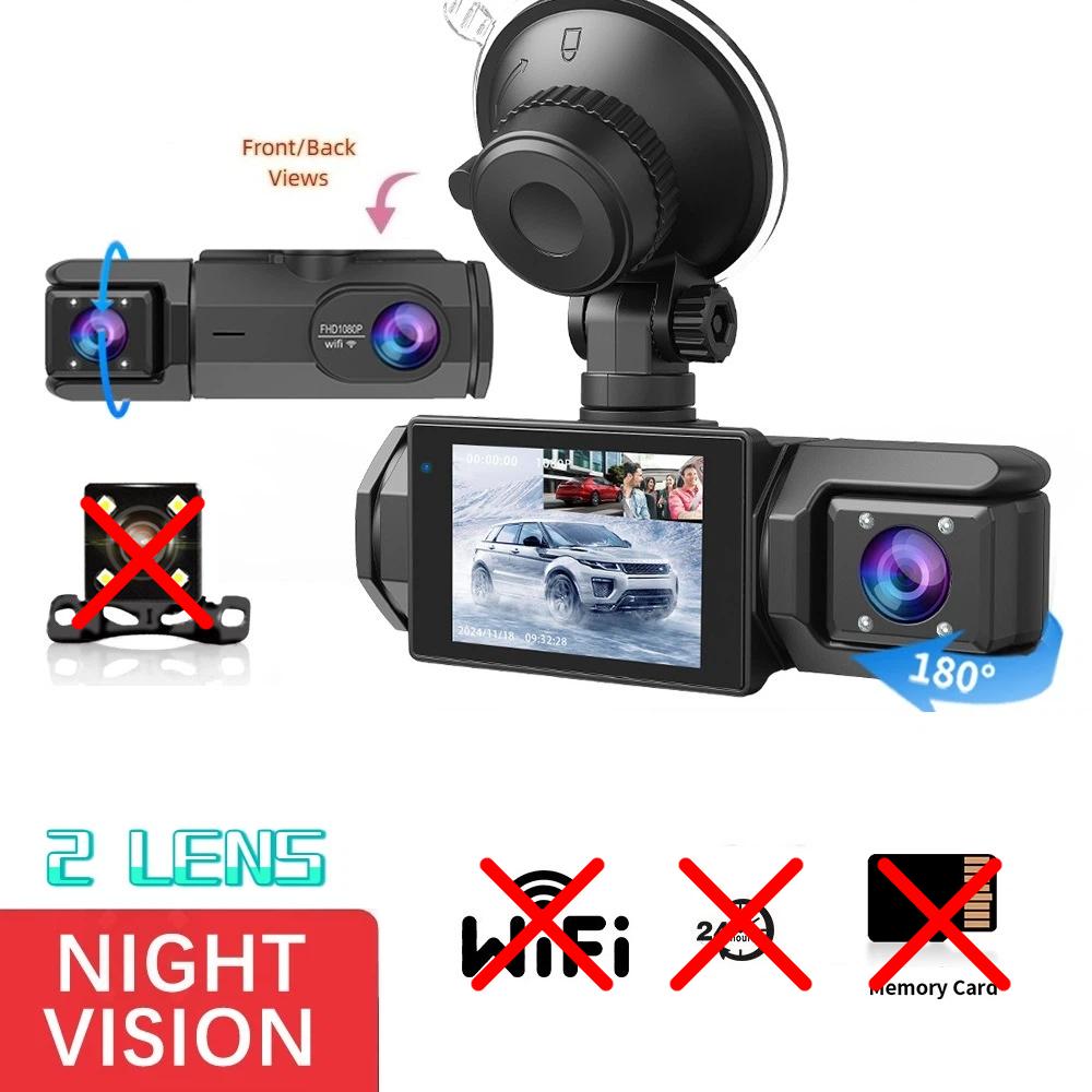 

Dash Came For Cars 3 Channels FHD1080P Driving Recorder Car DVR Night Vision Loop Recording G-sensor Tachograph Dashboard Camera 2 Lens