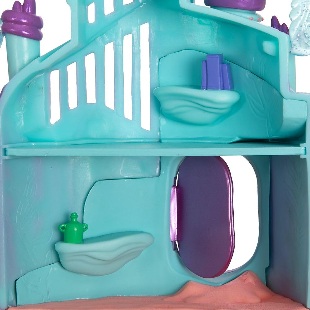 Official Disney Store Ariel Palace Micro micro toy set includes and Sebastian Travel toy portable playset with travel toy with surprise Playset,