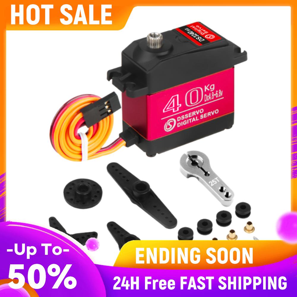 

40KG RC Servo Waterproof RC Car Servo Motor Full Metal Gear Steering Servo Motor for 1/10 1/8 RC Car Robot China Mainland