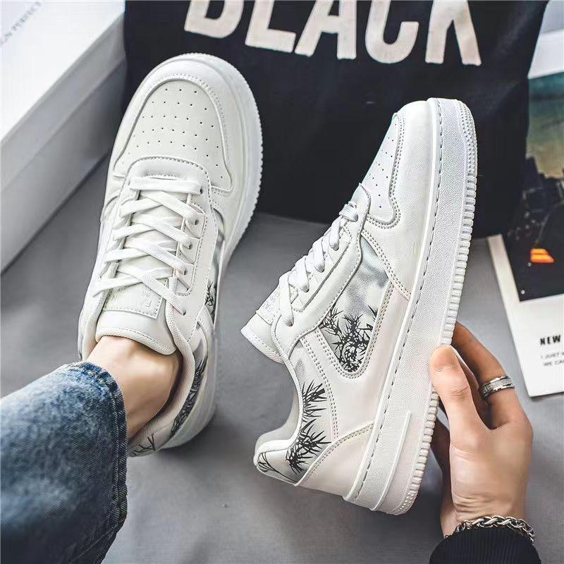 Luxury 2024 Men's New Ink Painting Casual Board Shoes Korean Edition Fashion Trend Versatile Student Sports Shoes sneakers men