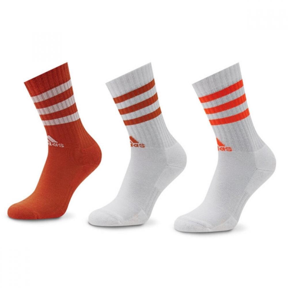 Adidas 3s Cushion Sports Socks Solar Red 3 Pack