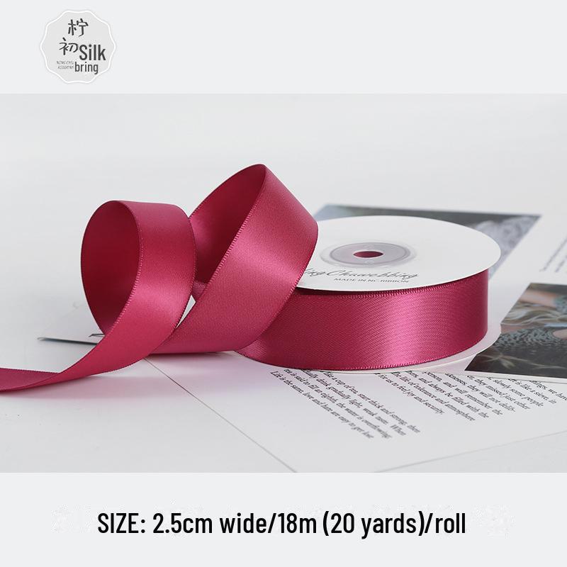 

2,5 см зашифрованная двухсторонняя полиэстеровая лента для свадебных бантов и высококачественной упаковки подарков