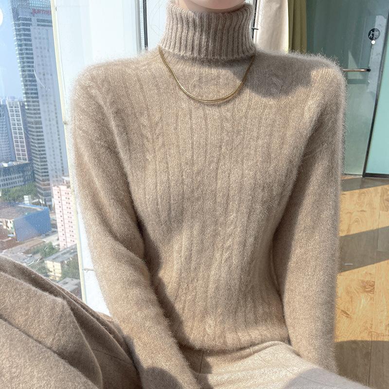 New High-lacquered Cardigan for Women In Autumn and Winter, Seven-needle Thickened One-line Ready-to-wear Cashmere Knitted Base Shirt Soft Sweater
