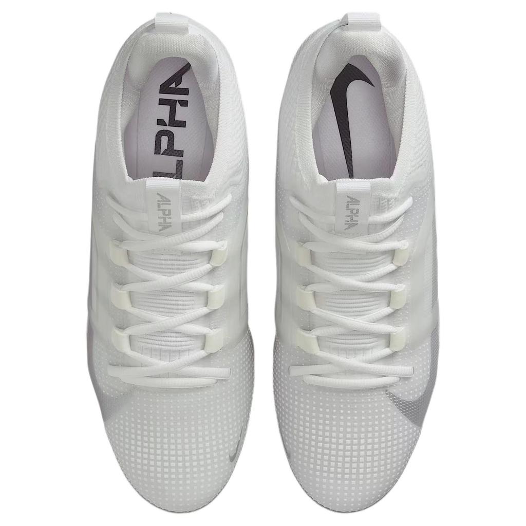 Nike Alpha Menace 4 Elite Bianco/Argento Metallico Tacchetti da Uomo Nero FD7036-101