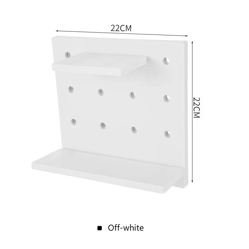 Household Plastic Orifice Storage Rack Living Room Kitchen Bedroom Partition Wall Wall Hanging Shelf