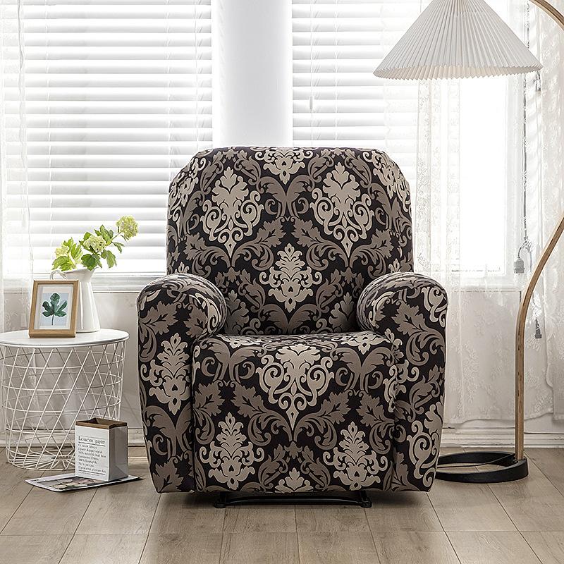 Elastic Printed Fabric All-Inclusive Recliner Cover Rocking Chair Cover Sofa Cover Protective Cover Single Function Recliner Cover