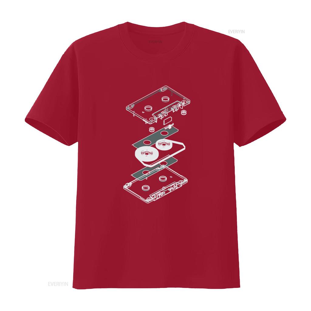 Explosion Audio Cassette T Shirt 80s DJ MC Music VHS Tape Player Retro Vintage Design vintage Washed graphic Slightly Soft