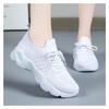 Women's Breathable Knit Mesh Casual Sports Shoes, Lightweight Solid Color European Style Footwear, Available In Large Sizes.