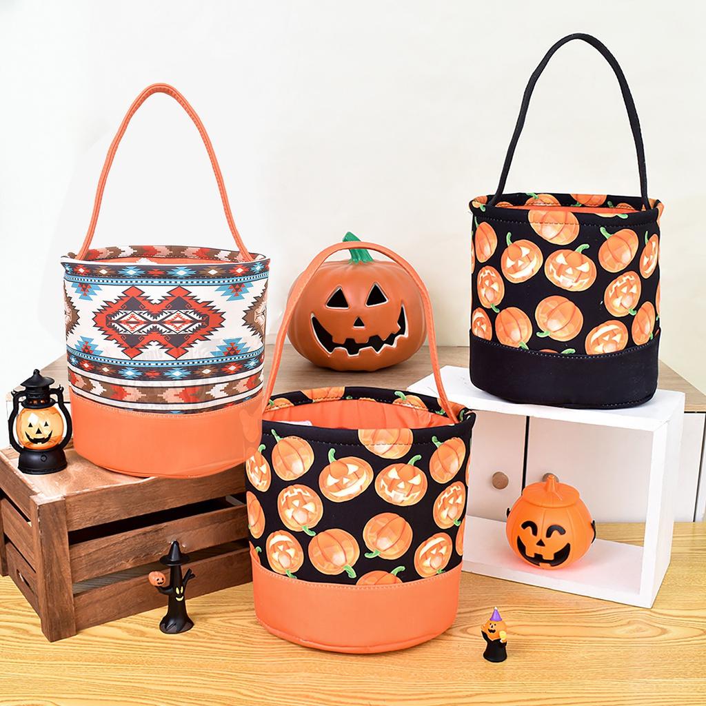 Halloween Candy Storage Basket Children's Portable Basket Halloween Atmosphere Decoration Props
