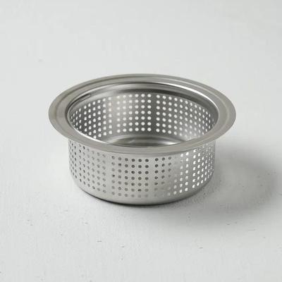 All-Stainless Steel 304 Sink Drain Strainer (14.3x5.5cm) Silver