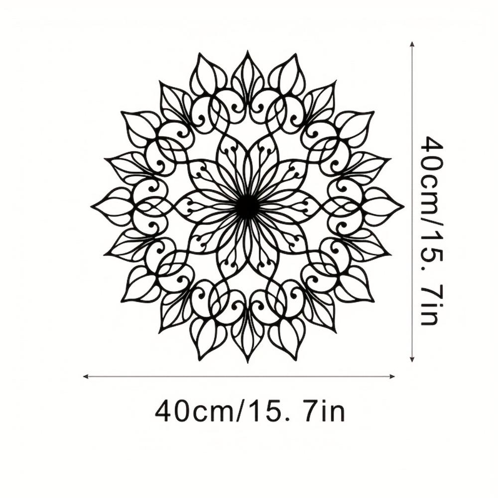 

Metal Wall Art Mandala Geometric Sculpture for Living Room Yoga Studio Spiritual Home Decor Gift 16in