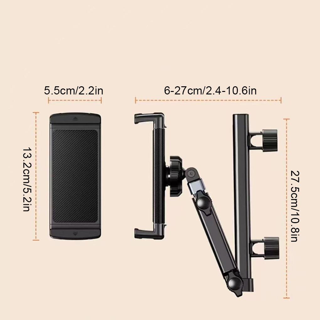 

Car Rear Phone Holder Tablet Stand Car Accessories Interior 180° Rotatable Foldable Adjustable Car Phone Bracket Hanger чёрный