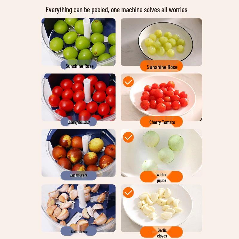 Multi-Functional Electric Peeler: Automatic Peeling for Grapes, Garlic, Fruits, and Vegetables