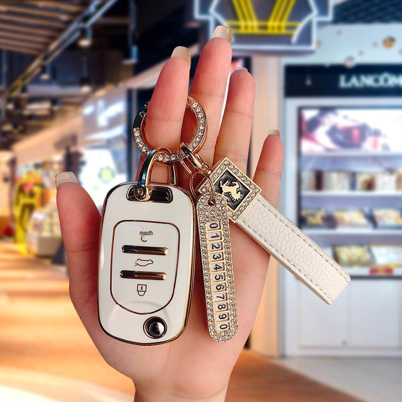 Baojun 510 Luxury Key Case with Folding Buckle for Models 730, 530, 360, 310W, E200, 630, 560.