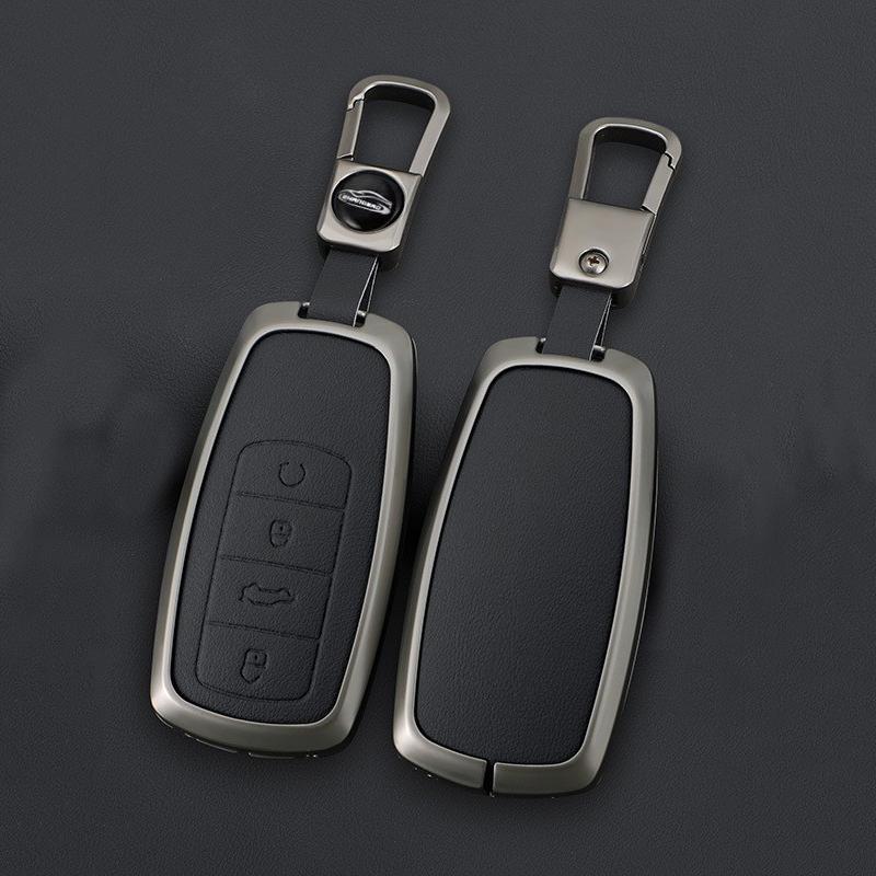 Metal Leather Car Key Case Cover for Chery Tiggo 8 Pro Tiggo 8plus New 5 Plus 7pro Chery Tiggo 7 Pro Max Omoda 5 C5 Modod Shell