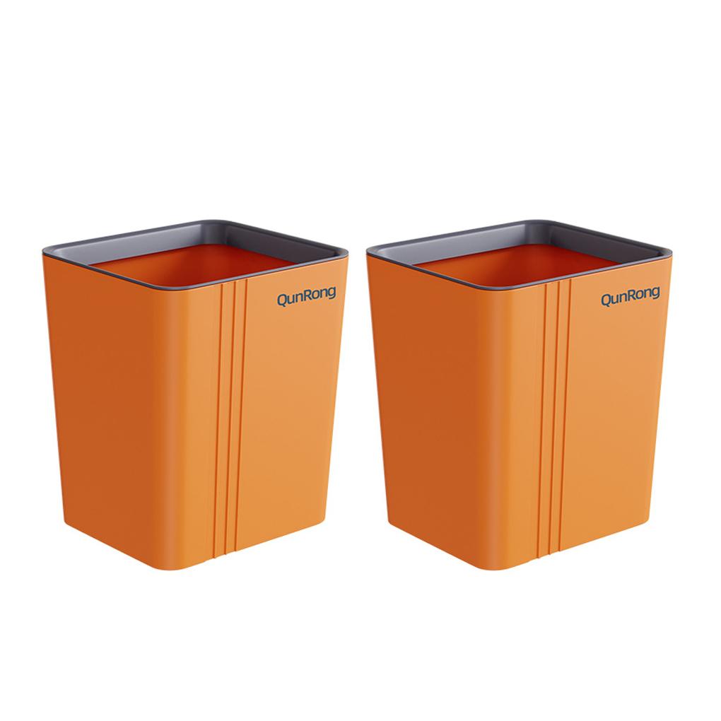 

2 Pieces Office Garbage Bin Kitchen ple Design Waste Basket Rubbish Can