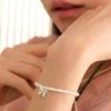 BELLOOGGI Heart Ribbon Pearl Bracelet