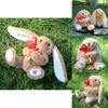 Plush Hug Flower Bunny Toy With Pp Cotton Filling For Easter Gift Girls And Kids