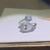 2 Carat Water Drop Moissanite Ring for Women, D Color, VVS1, Micro-set, Diamond Pen Tested, New European & American Style