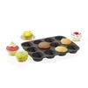 Moules à muffins - lurch - lot de 12 - silicone - 25 cm - marron