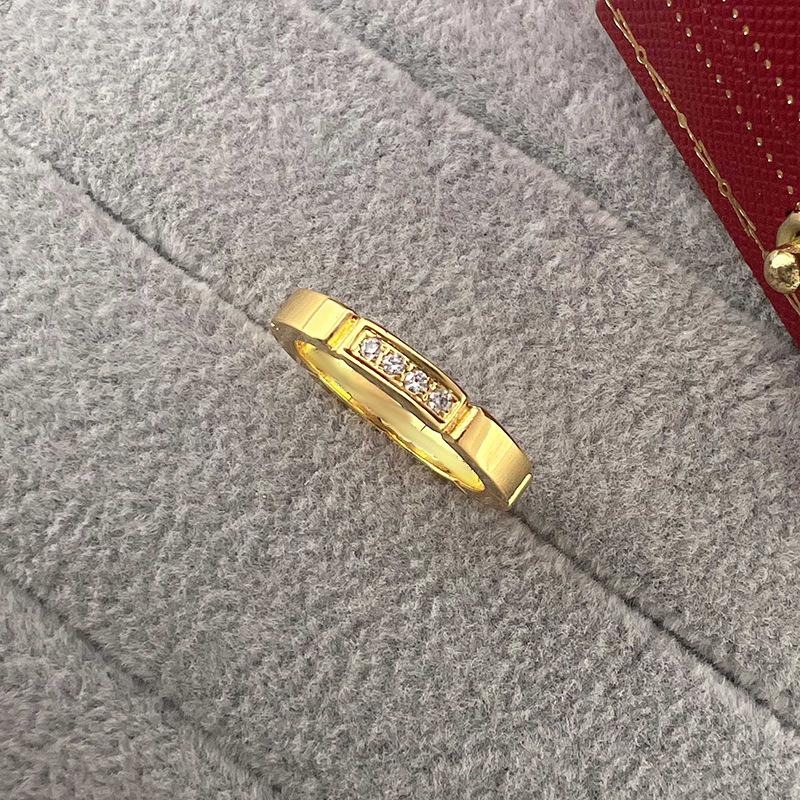 2025 Dreifarbiger Diamantbesetzter Minimalistischer Panther-Paar-Unisex-Ring