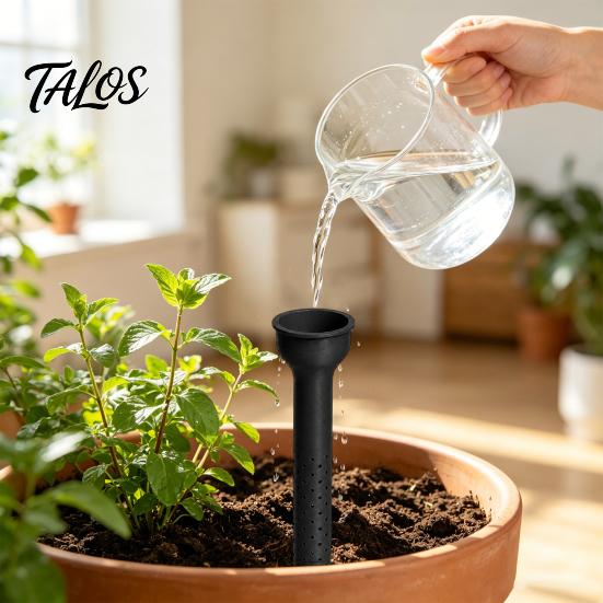 Kompakte Pflanzenbewässerungssysteme 4 Stück Trichter, Poröse Bewässerung Kunststoff Hausgarten Zubehör für Pflanzen Trichter Innen Außen Topfgarten