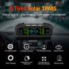 Solar TPMS Car Tire Pressure Alarm Monitor System Tyre Temp Digital Display Auto Security Alarm Systems with 4/6 sensors 8 BAR